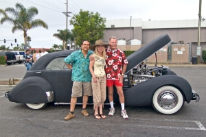 David, me, and Dad in front of the '37 Cord